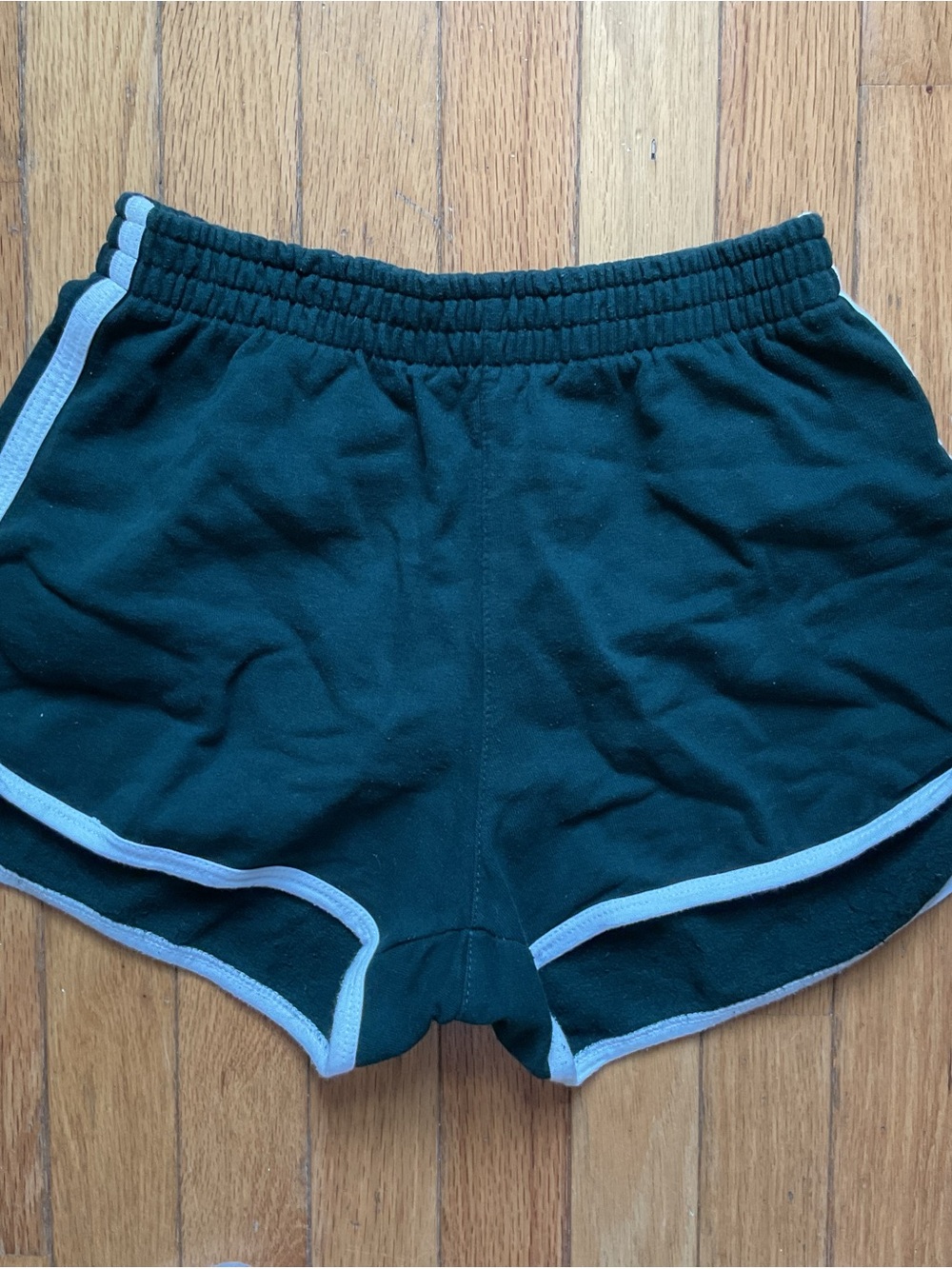 Brandy Melville Shorts Dark Green With White Trim Sporty Casual Workout
